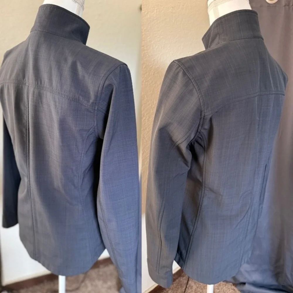 Ariat Womens Softshell Jacket Gray Teal Wind‎ Water Resistant S/P